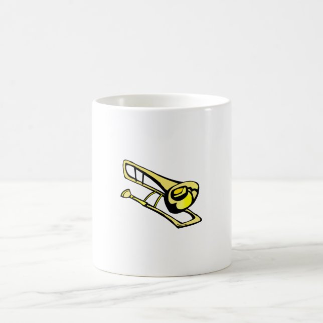 Mug image jaune stylisée de graphique de trombone (Centre)