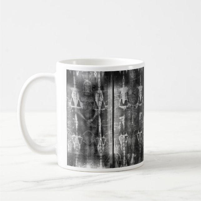 Mug Image négative de photo du linceul de Turin (Gauche)