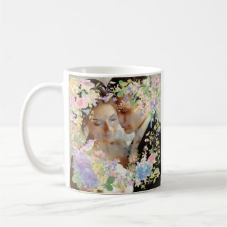 Mug Image personnalisée de la bordure Mariage florale