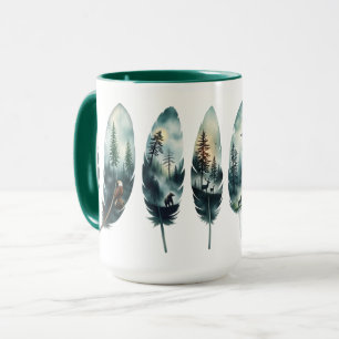 Mug Images de la nature et de la faune sur des plumes