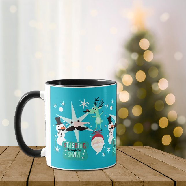Mug Images de Noël amusantes Moustache (Créateur téléchargé)