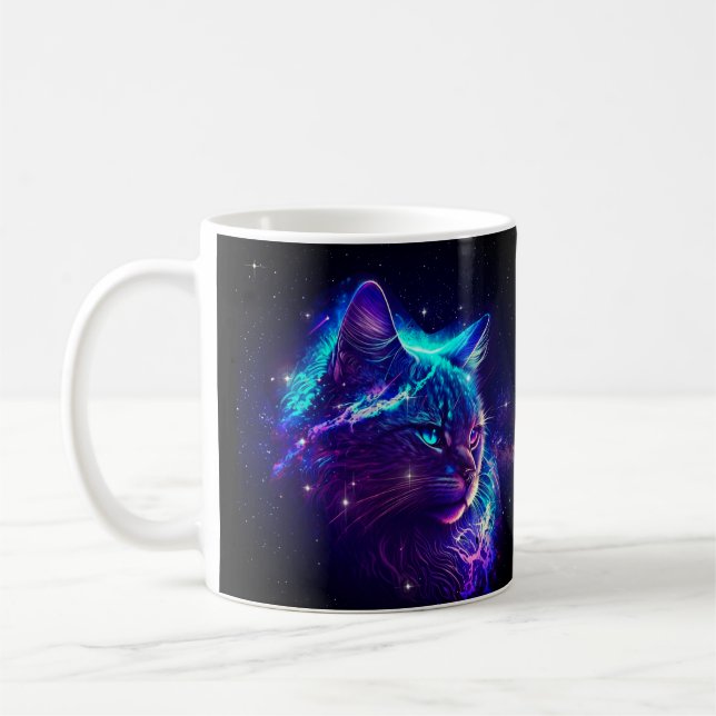 Mug Imaginaire Abstrait Cute Galaxy Space Kitty Chat (Gauche)