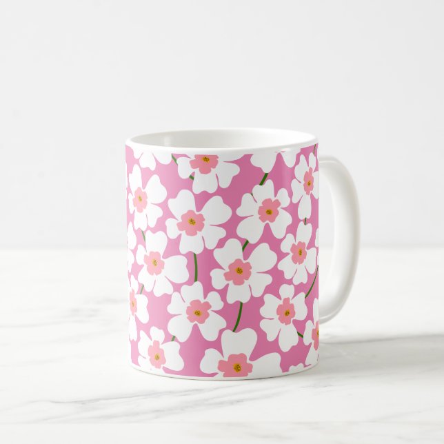 Mug Imaginaire blanc et rose (Devant droit)
