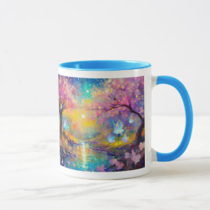 Mug Imaginaire cerise en fleurs Sunrise Stream