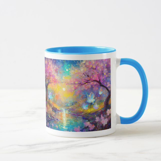 Mug Imaginaire cerise en fleurs Sunrise Stream (Droite)