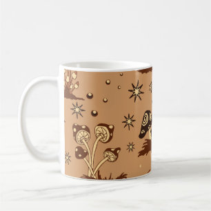 Mug Imaginaire champignon, papier peint vintage de la