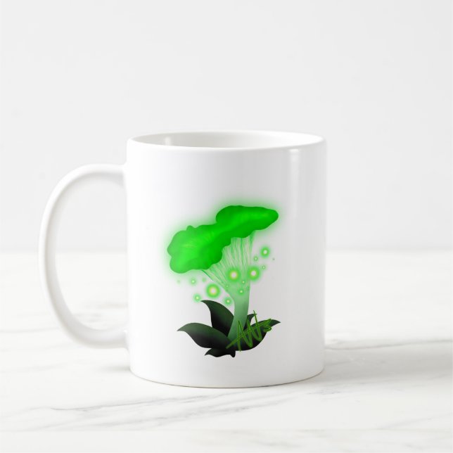 Mug Imaginaire Chanterelle Champignon vert brillant (Gauche)