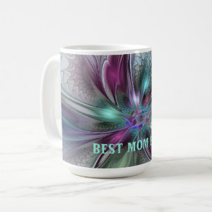 Mug Imaginaire coloré Fleur fractale Abstraite Meilleu