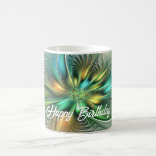 Mug Imaginaire coloré Moderne Fleur Abstraite Fractale