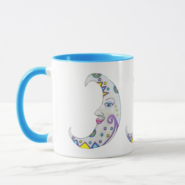 Mug Imaginaire Crescent Lunes Aux Couleurs Faces (Gauche)
