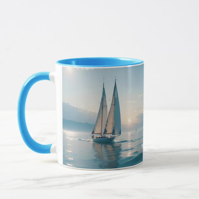 Mug Imaginaire Cute Boat Sea Sun (Gauche)