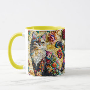 Mug Imaginaire Cute Chat Vitrail
