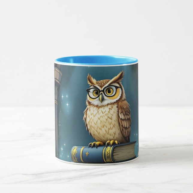 Mug Imaginaire Cute Owl Glasses Livres (Centre)