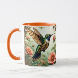 Mug Imaginaire Cute Steampunk Fleurs d'oiseaux