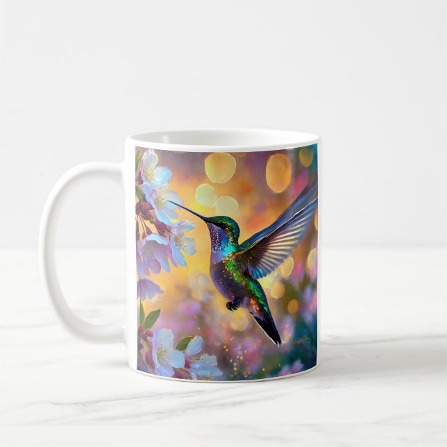 Mug Imaginaire de cerisier en fleurs Hummingbird (Gauche)