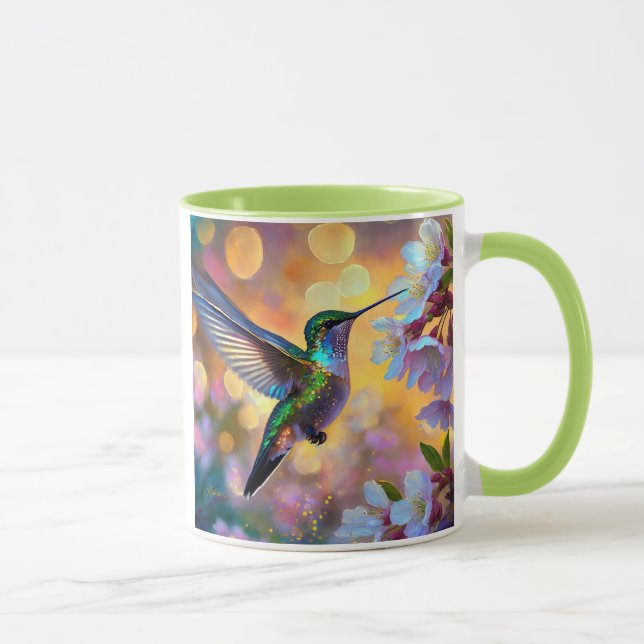 Mug Imaginaire de cerisier en fleurs Hummingbird (Droite)