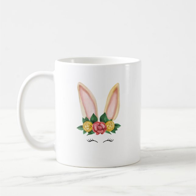 Mug Imaginaire de lapin floral (Gauche)