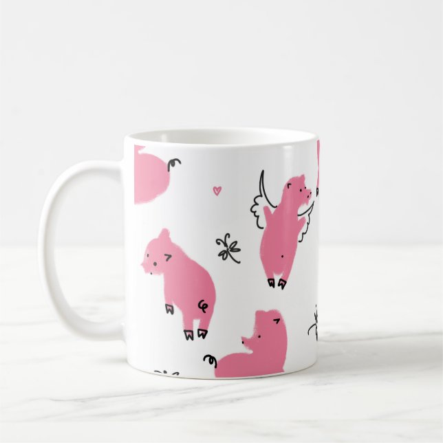 Mug Imaginaire De Piglet : Conception Whimsical Sans C (Gauche)