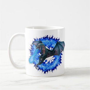 Mug Imaginaire Dragon Blue Flamme Fire