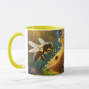 Mug Imaginaire Fleurs d'abeilles mignonnes soleil