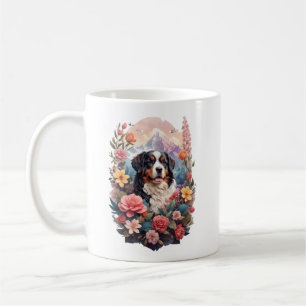 Mug imaginaire floral 3D Bernese Mountain Dog Birds Vi