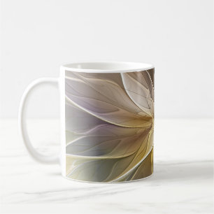 Mug Imaginaire Floral Gold Eggplant Art Fractal Abstra