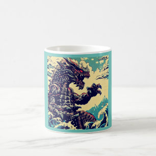 Mug Imaginaire Kaiju Anime - Woodcut 4