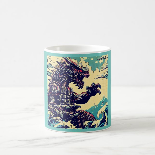 Mug Imaginaire Kaiju Anime - Woodcut 4 (Centre)