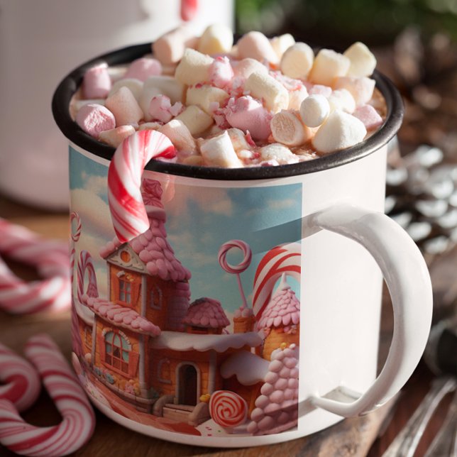 Mug Imaginaire Maison en pain d'épices avec bonbons 1  (Fantasy Gingerbread House with Candies 1 Mug
)