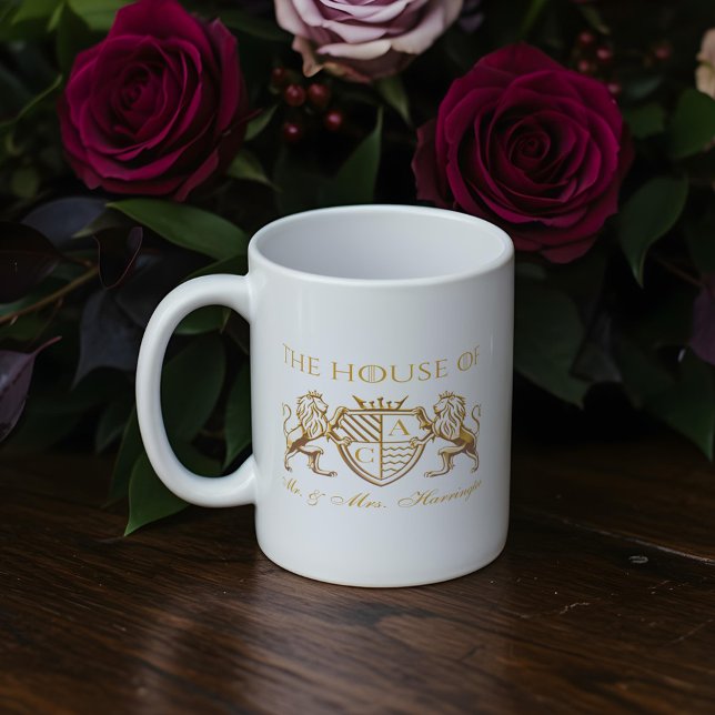 Mug Imaginaire médiéval Royal Muse Lion Emblem Mariage (Royal Muse Medieval Fantasy Lion Emblem Wedding Coffee Mug)