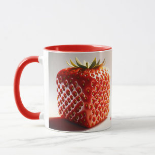 Mug Imaginaire mignon Carré fraise rouge