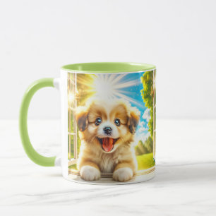 Mug Imaginaire mignon chien soleil bébé chien