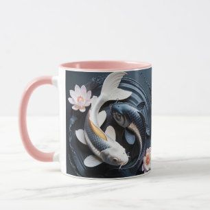 Mug Imaginaire mignon deux poissons Koi