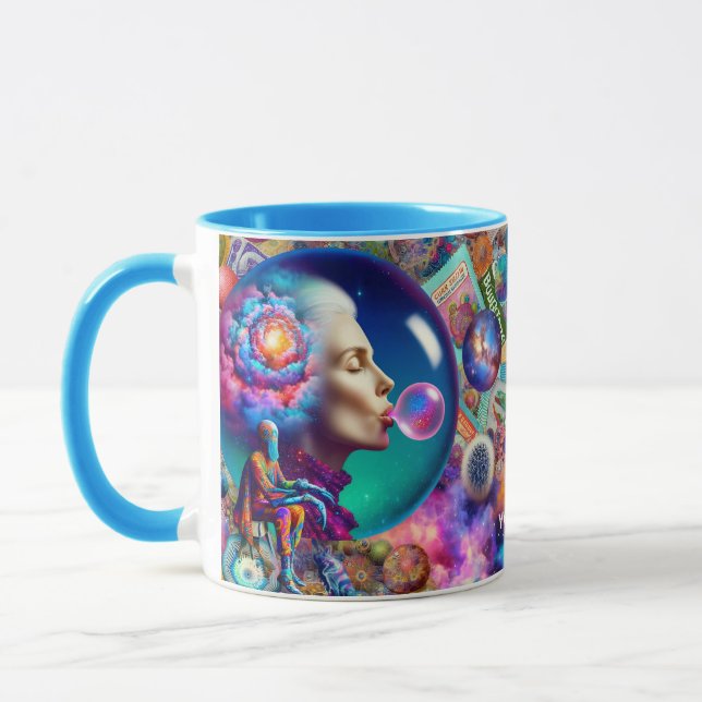 Mug Imaginaire mignonne Abstraite Lady Collage (Gauche)