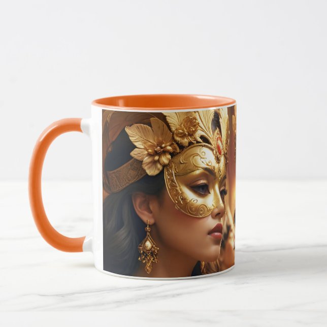 Mug Imaginaire mignonne deux femmes Masque (Gauche)
