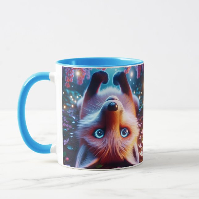 Mug Imaginaire Mignonne Jouer Fox (Gauche)