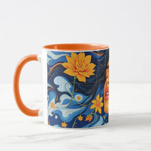 Mug Imaginaire mignonne Orange Blue Girl