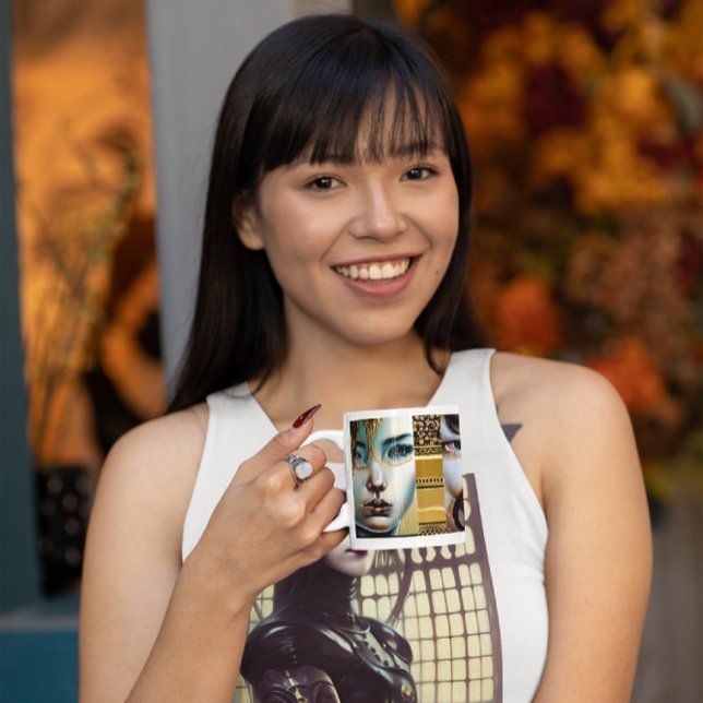 Mug Imaginaire mystique Ethéal Art Noir et Or (Créateur téléchargé)