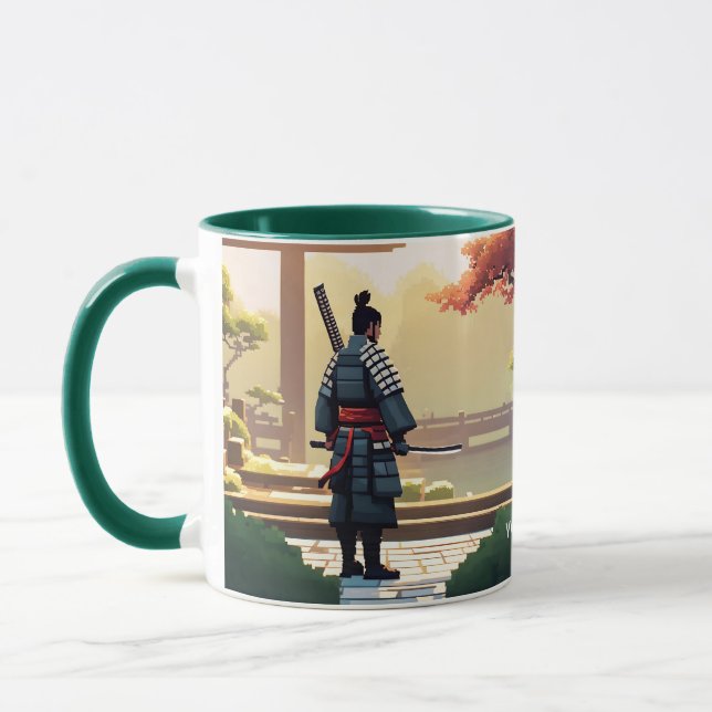 Mug Imaginaire Pixel Art Mignonne Samurai (Gauche)