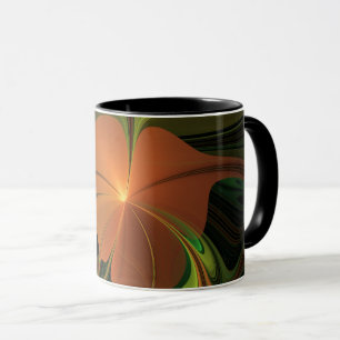 Mug Imaginaire Plante Abstrait rouille verte Brown fra