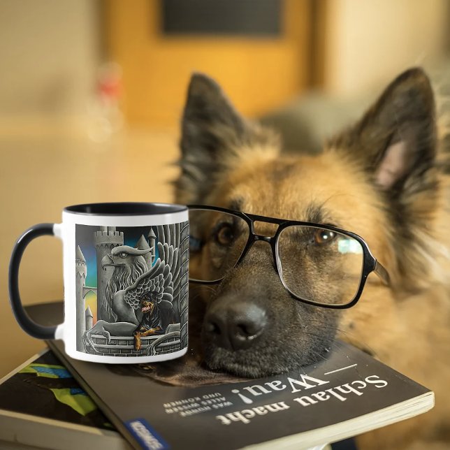 Mug Imaginaire Rottweiler Chien Gargoyle (Créateur téléchargé)