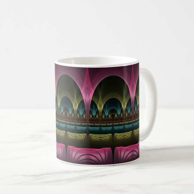 Mug Imaginaire spécial Motif Abstrait coloré Fractal (Devant droit)