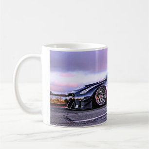 Mug imaginaire super sport voiture classique blanc caf