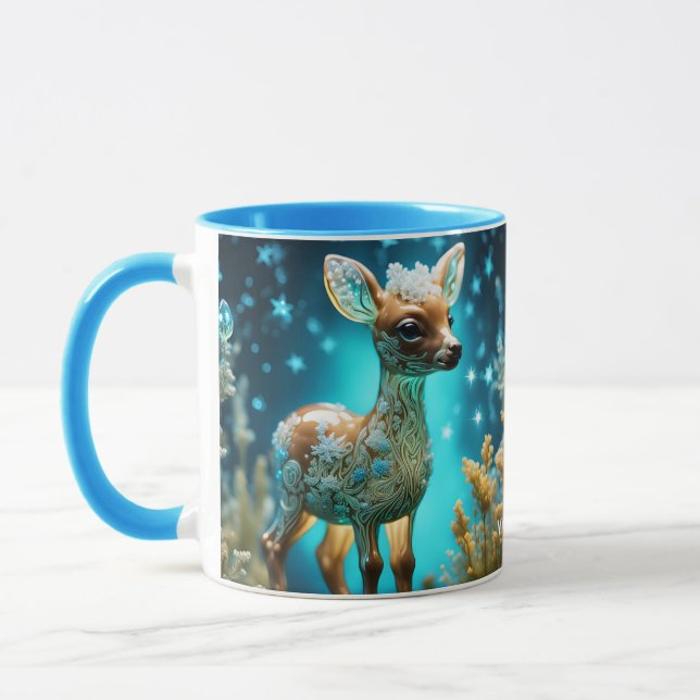 Mug Imaginaire Verre Vive Cute Fawn hiver (Gauche)