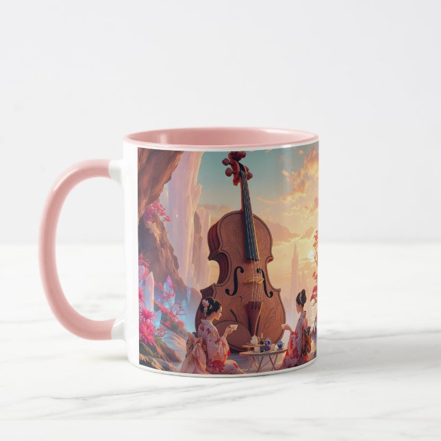 Mug Imaginaire Violon mignon Filles Thé (Gauche)