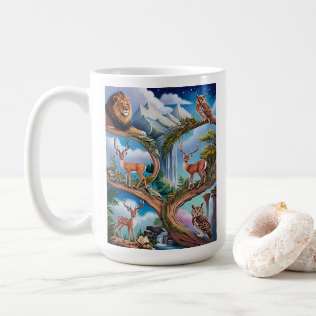 Mug Imaginaire Whimsical de la faune Miniature complex (Avec donut)