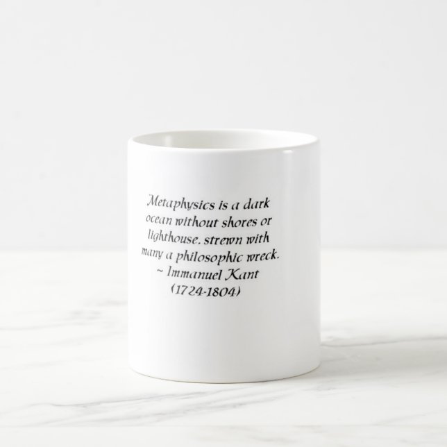 Mug Immanuel Kant sur la métaphysique et la (Centre)