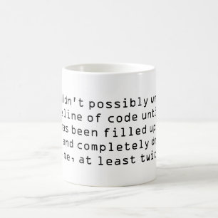 Mug Impossible d’écrire une seule ligne de code ...
