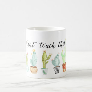 Mug Impossible de toucher ceci   Aquarelle de Cactus