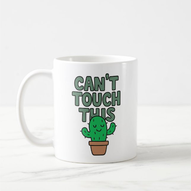 Mug Impossible de toucher cette mascotte de cactus drô (Gauche)